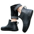 thumbnail image 2 of LIJCC Men's Ankle Rain Boots Deck Waterproof Fishing Rain Anti-Slip Ankle Rubber Outdoor Work Shoes PVC Short Rubber Gardening Insulated Mud Boots Footwear, 2 of 4