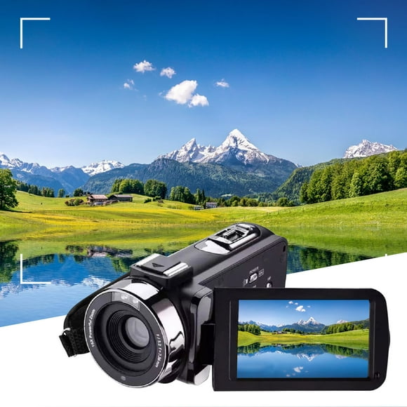 Pgyong Electronics Clearance 2400W Interpolation Digital Video Camera 3.0-inch 270 degrees Rotation LCD Screen DV Camera 16X Digital Zoom Intelligent Antishake Camcorder with Battery