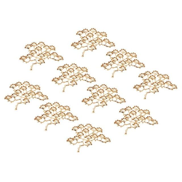 10 Piezas en Blanco Ajuste de La Joyería Del árbol de Pino de de Imitación de Cristal Diamante Flatback - Joyería Nupcial Del Pelo de La Bod tal se describe Baoblaze Botón de diamantes de imitación de cristal