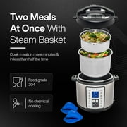 Yedi Houseware 9 in 1 6 Quart Stainless Steel Multi Pressure Cooker, Silver
