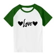 thumbnail image 4 of Sentuca Girls Valentines Tops, Plush Short Sleeve Crewneck T Shirts, Casual Lovely Holiday Shirts Size 11 Years, 4 of 8
