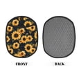 thumbnail image 2 of Pofeuu Scottish Blue Plaid Sunflower Print Silicone Pot Mat Mitten With Hanging Loop Heat Resistant Oven Mitts Non-Slip Bbq Baking Smoking Potholders, 2 of 7