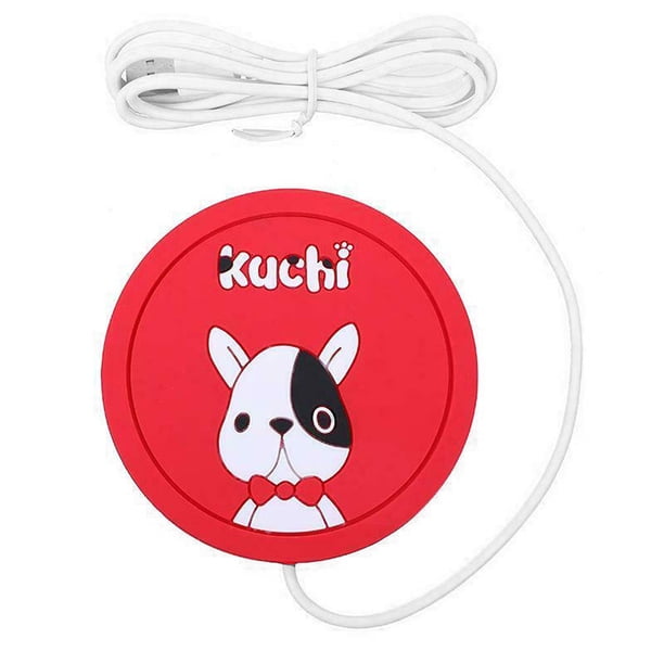 Sywqhk Taza de bebida de leche con dibujos animados, almohadilla aislante, posavasos de calefacción USB (perro) Sywqhk Para estrenar