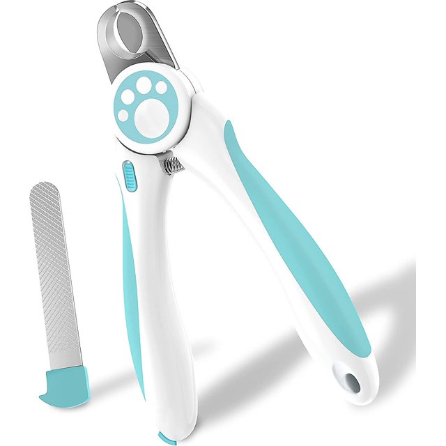 Cortadoras y cortadoras de uñas para perros-con protector de seguridad para evitar el corte excesivo de uñas y lima de uñas gratis-Cuchillas afiladas de afeitar-Mangos antideslizantes resistentes-Comp Afortunado Sencillez