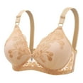 thumbnail image 1 of Cathalem Plus Size Bra for Women Comfort Padded Underwire Bra Lift Up Add One Cup,Beige S, 1 of 2