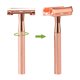 thumbnail image 5 of Maquinilla de afeitar de seguridad para mujer, maquinilla de afeitar de doble filo, maquinilla de afeitar reutilizable, sin plástico, oro rosa, 5 of 5
