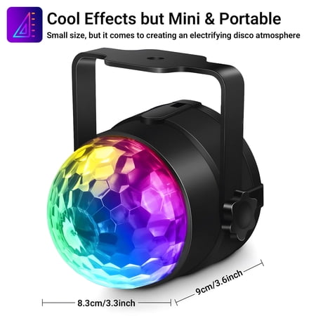 DAYBETTER DISCO BALL DECOR STROBE LED PARTY LIGHTS,8 MODES DISCO DJ LIGHTS FOR PARTIES DECORATIONS HOME DANCE,SOUND ACTIVATED
