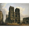 thumbnail image 3 of Hubert Sattler 18x15 Black Modern Framed Museum Art Print Titled - Notre Dame of Paris (1840), 3 of 5