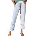 thumbnail image 2 of Stephy Women's New Thin Elastic Loose Large Size Korean Version of Everything Long Trousers Casual Trousers Haren, Black, L, 2 of 5
