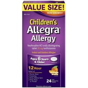 Allegra Children's Allergy 12 Hour Orally Disintegrating Tablets, Orange Cream Flavor 24 ea (Pack of 6)