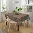 thumbnail image 5 of William Morris Tablecloth,Retro Red Floral Table Cloth Wipeable Polyester Fabric Vintage Flower Washable Table Cover for Kitchen Dinning Decorations,Rectangle 60X120, 5 of 6