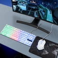 thumbnail image 6 of CHONCHOW Wired Gaming Keyboard and Mouse Combo, 87-Key White TKL Rainbow Backlit Keyboard, 3200 DPI 6-Button Mouse for PC, 6 of 6