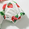 thumbnail image 6 of Zszcpp Baby Girl Dresses Cartoon Strawberry Fruit Print Ruffle Short Sleeve Round Neck Swing Going Out Holiday Casual Dresses, 6 of 8