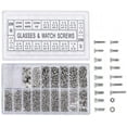 thumbnail image 1 of Surtido de 1000 piezas de minigafas de sol con forma de microgafas, kit de reparación de tuercas de reloj con tornillos de acero inoxidable, 1 of 7