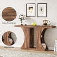 thumbnail image 4 of 47" Farmhouse Console Table Behind Sofa Couch with Stroage, Industrial Hallway Table with 4 Shelves Storage, Wooden Accent Sofa Table for Entry Living Room Hallway Foyer, 4 of 9