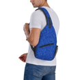 thumbnail image 7 of Lsque Blue Circles Mosaic Pattern Cross Chest Bag Diagonally – Premium Durable Front Chest Sling with Adjustable Padded Strap, High-Capacity Storage, 7 of 7