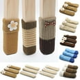 thumbnail image 2 of 4 Pcs/Ensemble 10*3.5cm Chaussettes Antidérapantes pour Pieds de Chaise Protection de Sol en Tissu Chaussettes Tricotées pour Pieds de Table Chaussettes pour Pieds de Meubles, 2 of 6