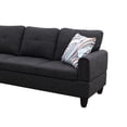 thumbnail image 6 of Aukfa 3 Piece L-shape Sectional Sofa with Storage Ottoman, Right Chaise, 2 Pillows, Linen, Dark Gray, 6 of 8