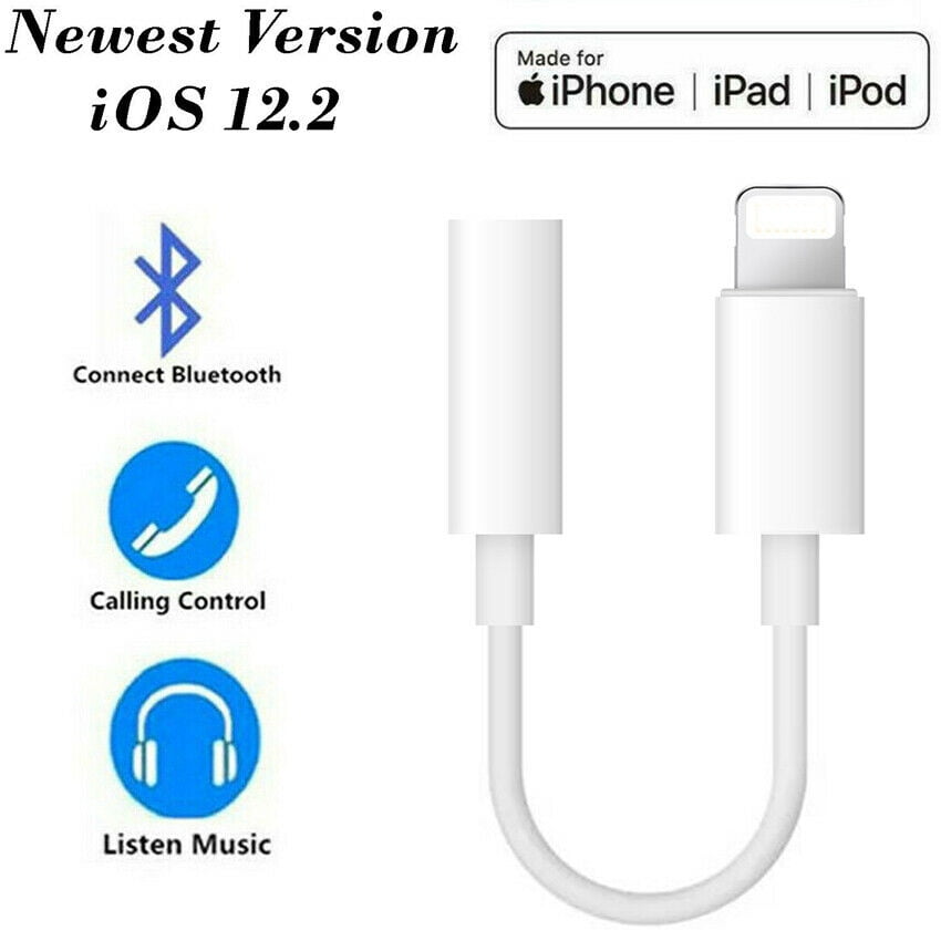 New Lightning to 3.5mm Bluetooth Headphone Jack Adapter For iPhone 7 8