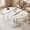 White, variant on Laisnet 47" Round Dining Table for 4-6, Kitchen Table with Rounded Base for Dining Room Living Room, Black