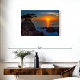 thumbnail image 3 of Elephant Stock Golden Sun Above Pebble Beach Wall Art - Horizontal Canvas Wall Art - Living Room Wall Decor - Beach Canvas - Black And Brown Decor - 30" x 20", 3 of 8