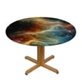 thumbnail image 3 of JRXY The Dazzling Stars and Dreamy Night Sky Round Tablecloth White, 3 of 8