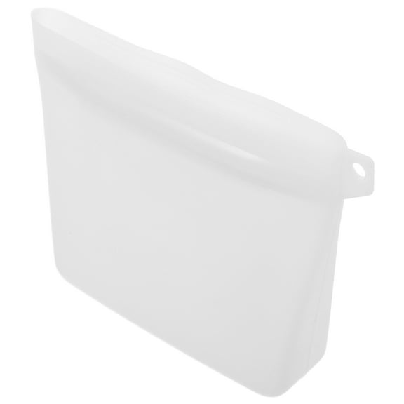 NICEXMAS Silicone Dog Treat Bag White with Self Sealing Closure Side Hole for Portable Training and Storage