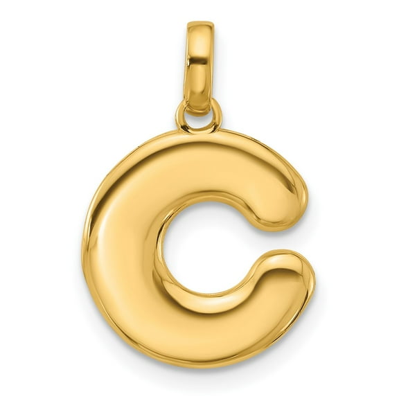 14k Yellow Gold Fancy Letter C