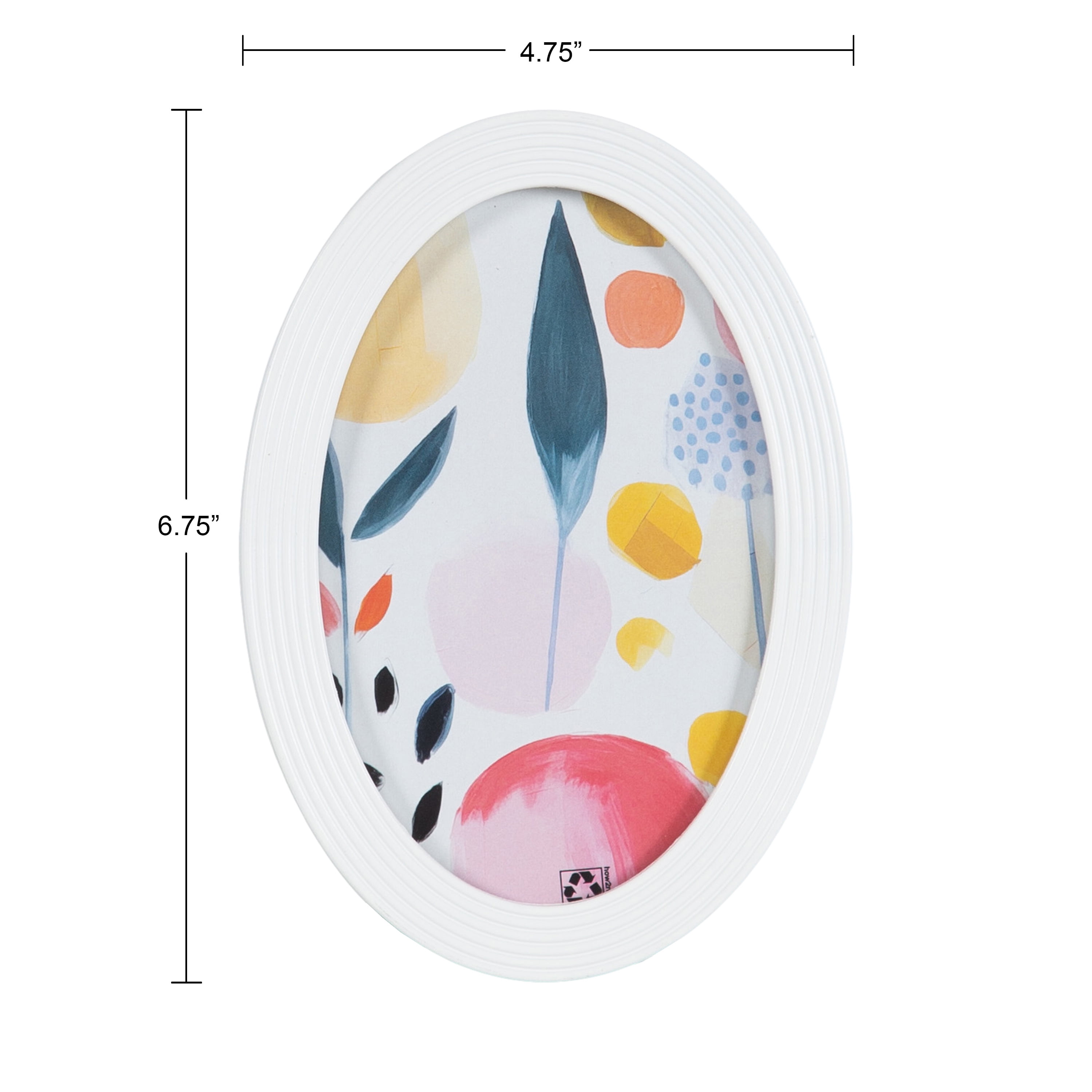 (3 pack) DesignOvation 4x6 Oval White Decorative Tabletop Picture Frame