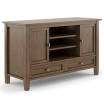 Warm Shaker 47 inch Wide Solid Wood TV Stand in Rustic Natural Aged Brown For TVs up to 50 inches