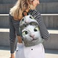 thumbnail image 6 of Naloa Funny Cat Canvas Backpack for Men Women Rucksack Casual Travel Daypack College Tote Satchel Bookbag for Teens-Small, 6 of 7