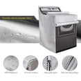 thumbnail image 5 of HOMEIORA 1pc Waterproof Washing Machine Cover, Washer and Dryer Cover with Zipper Design, Dustproof SunProof for Front Load Washer Dryer, Silver, 5 of 8