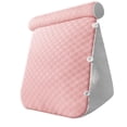 thumbnail image 3 of Almohada triangular multifuncional para cabecero, ideal para sofá y cama. rosa, 3 of 9