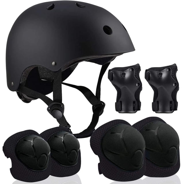 Casco ZLEIOUY ajustable para niños y niñas con equipo de protección