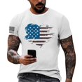 thumbnail image 7 of IYYVV Men's Graphic T-Shirts USA Flag Cotton Short Sleeve American Patriotic Shirt Crewneck Casual Regular Tee 4th of July Shirts White 3XL, 7 of 7