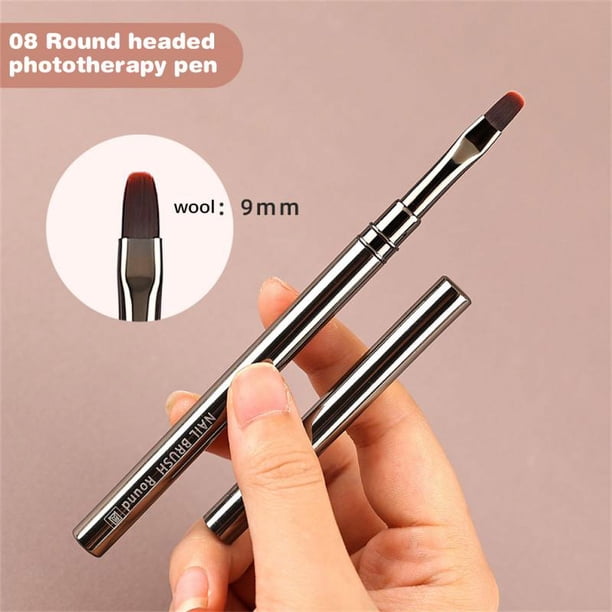 Pincel delineador para decoración de uñas, herramienta de manicura para dibujo y extensión de Gel UV acrílico, 12 piezas