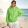 thumbnail image 6 of Womens Oversized Pullover Hoodies Long Sleeve Hooded Sweatshirts with Pocket Warm Trendy Casual Going‑Out Tops for Fall Winter Daily Outfits,M,Green, 6 of 7