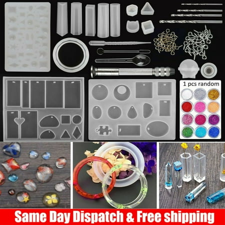 83pcs Resin Casting Silicone Molds Epoxy Spoon Jewelry Making Pendant Craft DIY