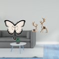 thumbnail image 2 of Reloj de pared acrílico con diseño de mariposa, sin , decorativo, colgante, para oficina, comedor, habitación infantil, estilo granja con estatu, 2 of 8
