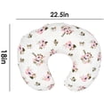 thumbnail image 6 of Amerteer 2 Pack Nursing Pillow Cover, Luxury Egyptian Cotton Soft Feeding Pillow Slipcovers for Baby Girls Boys, Fits Standard Infant Support Pillows Positioners- Lt Pink & Floral, 6 of 8