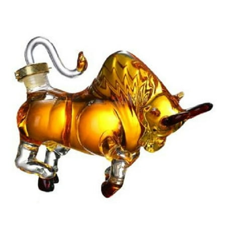 

Creative Whiskeys Decanter Bull Shape Liquor Bourbon For Kitchen Bar Dining