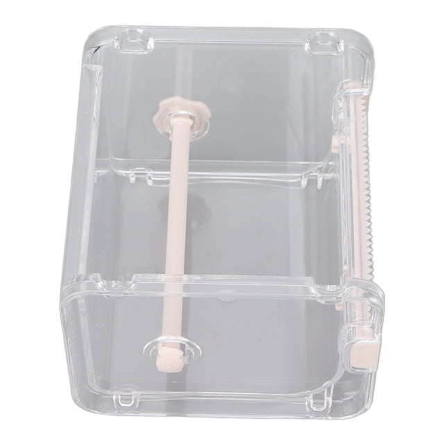 Roll Tape Holder, Space Saving DIY Improving Work Efficiency Transparent Tape Cutter Small For Home Beige,Orange,Green