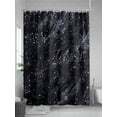 thumbnail image 5 of Fsddascl Black Marble Shower Curtain Set - 72" x 78" Washable Bathtub Curtain with 12 Hooks, Vintage Abstract Ombre Dots Pattern Art Waterproof Fabric Stall Shower Curtains for Bathroom/Bathtub, 5 of 6