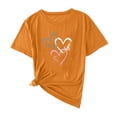 thumbnail image 2 of ICHUANYI Clearance Valentine's Day Casual Women Short Sleeve Printed Tops Tee T-Shirt(Yellow, M) ICHUANYI WER2023080707531, 2 of 3