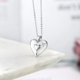 thumbnail image 4 of Gem Stone King Keren Hanan 0.10 Ct Round E-F Lab Grown Diamond 925 Sterling Silver 2 Heart Love Treasure Pendant Necklace for Women With Chain, 4 of 5