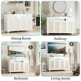 thumbnail image 4 of Juiluna Rattan Sideboard Buffet Cabinet, 2 Drawers Accent Storage Cabinet, 4 Doors Console Table Coffee Bar With Power Outlet, Adjustable Shelves for Living Room, Dining Room, Hallway, Kitchen, 4 of 9