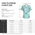thumbnail image 4 of Honeii Blue Marble Print Women's Classic V-Neck T-Shirt,Womens Fashion Tops,Stylish Everyday Top for Women, Casual Summer Spring Outfits Clothes-XX-Large, 4 of 5