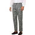thumbnail image 4 of Pantalones impresos INSPIRE CHIC para hombre, pantalones rectos con estampado de leopardo, talla 38, color gris, 4 of 5