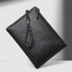 thumbnail image 2 of Bolso de muñeca tejido para hombre, bolso de mano a la moda, cartera larga con cremallera, pulsera de trabajo, soporte para teléfono, 2 of 3