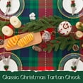 thumbnail image 4 of Christmas Rectangle Green Plaid Tablecloth - 60 x 84 Inch - Checkered Water Stain Resistant Table Cover, Washable Polyester Table Cloths for Xmas Dinner/Party Decoration/Holiday, 4 of 6
